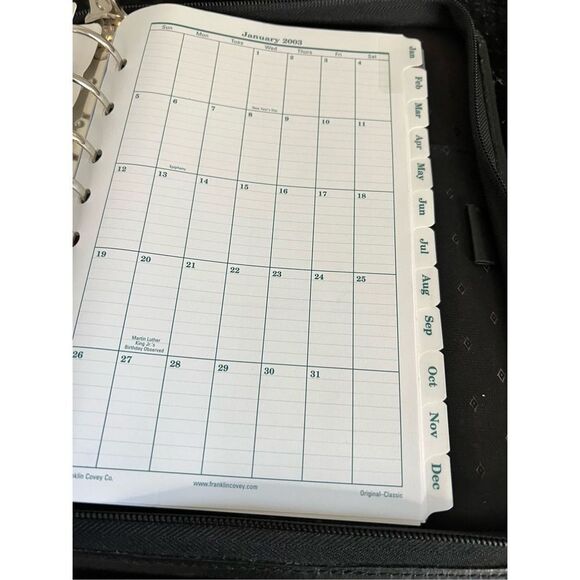 Franklin Covey Planner Imitation Leather 7 Ring Binder 8x10 - Picture 6 of 8